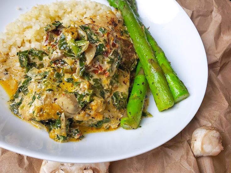 PAN SEARED SNAPPER WITH SUN-DRIED TOMATO CREAM SAUCE