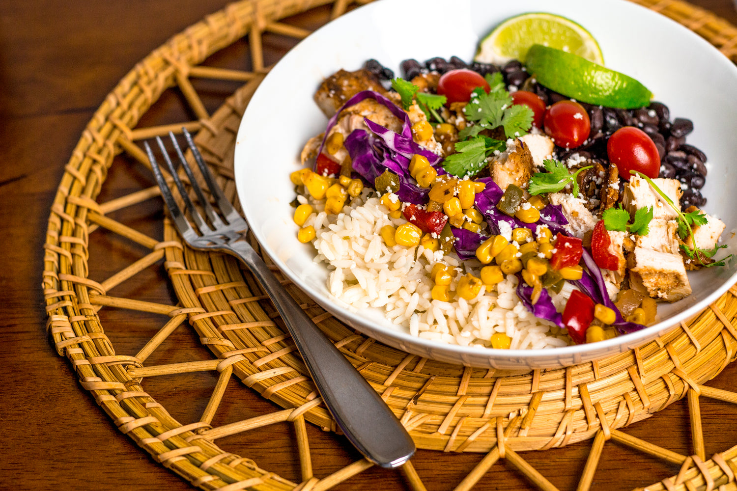 CHICKEN BURRITO BOWLS