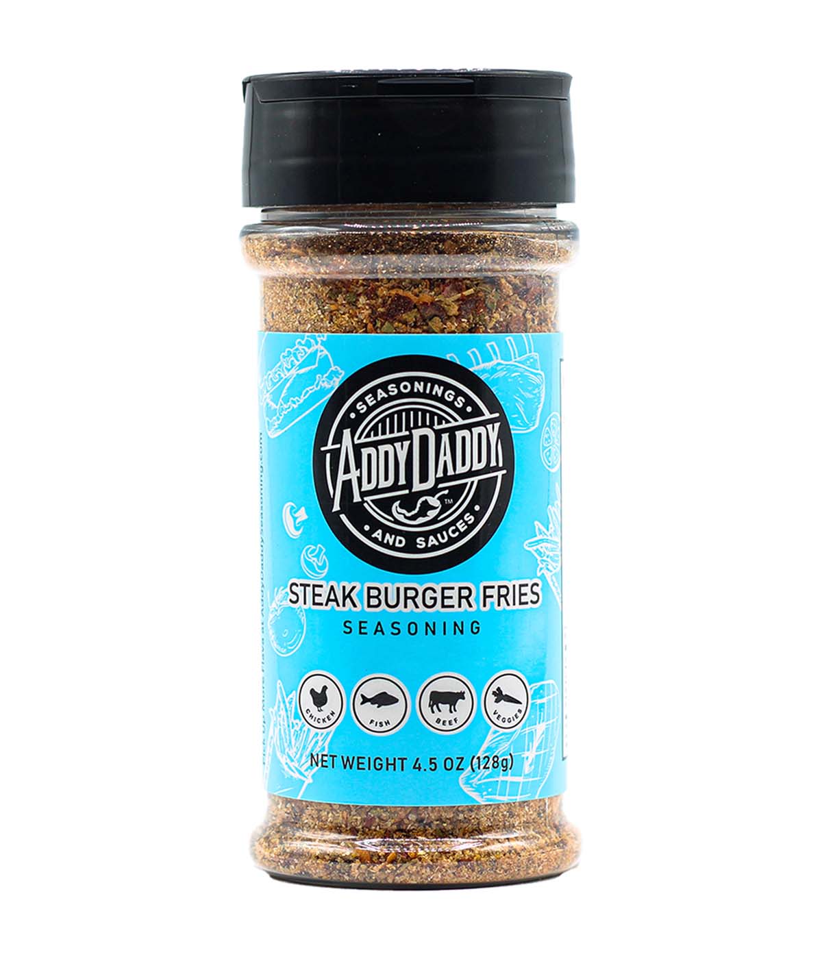 Addy Daddy Seasoning S.B.F. – Steak, Burgers & Fries Seasoning Bottle | Bold, Savory Blend for Grilling, Burgers, Fries & More | No Preservatives.