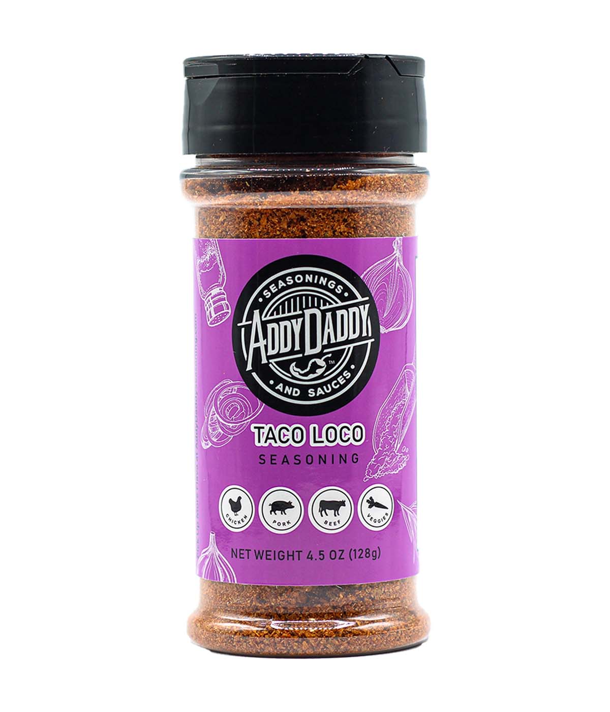 Addy Daddy Taco Loco Seasoning – Bold Spice Blend for Tacos, Enchiladas, Beef, Chicken, Seafood & Veggies | Flavorful, All-Natural Seasoning.